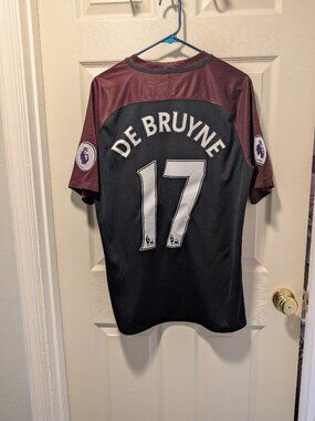 Men's Large Manchester City Replica Jersey 2016 / 2017 Away De Bruyne